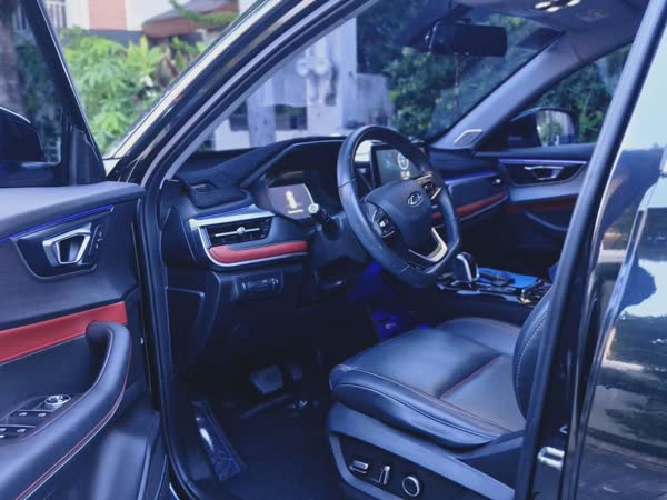 Black SUV, inside and out, JMV home service car wash, Davao City